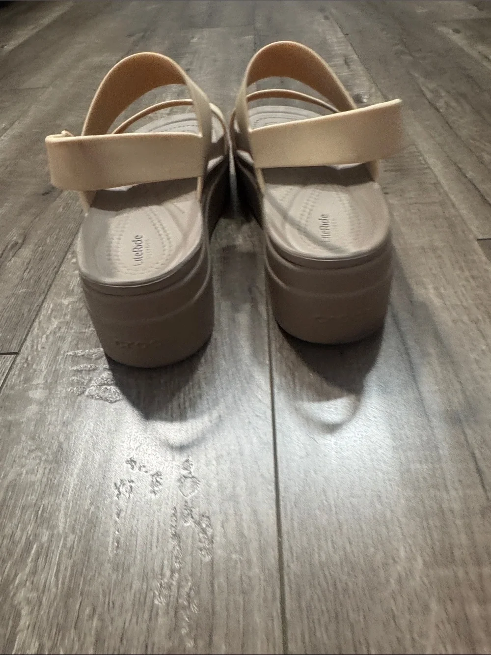 CROCS Women's Beige Slingback Sandals